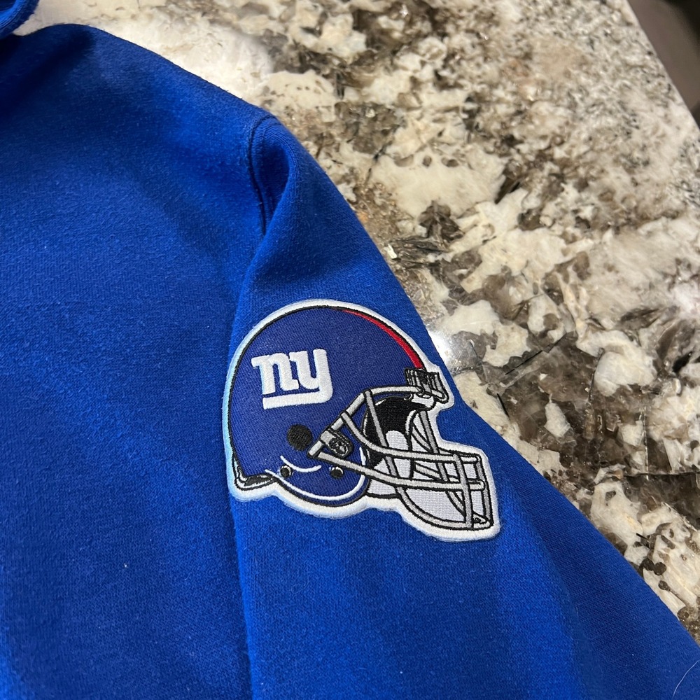 Vintage 2000s Reebok New York Giants NFL Blue Hoodie Size Medium ny Logo - Picture 3 of 7